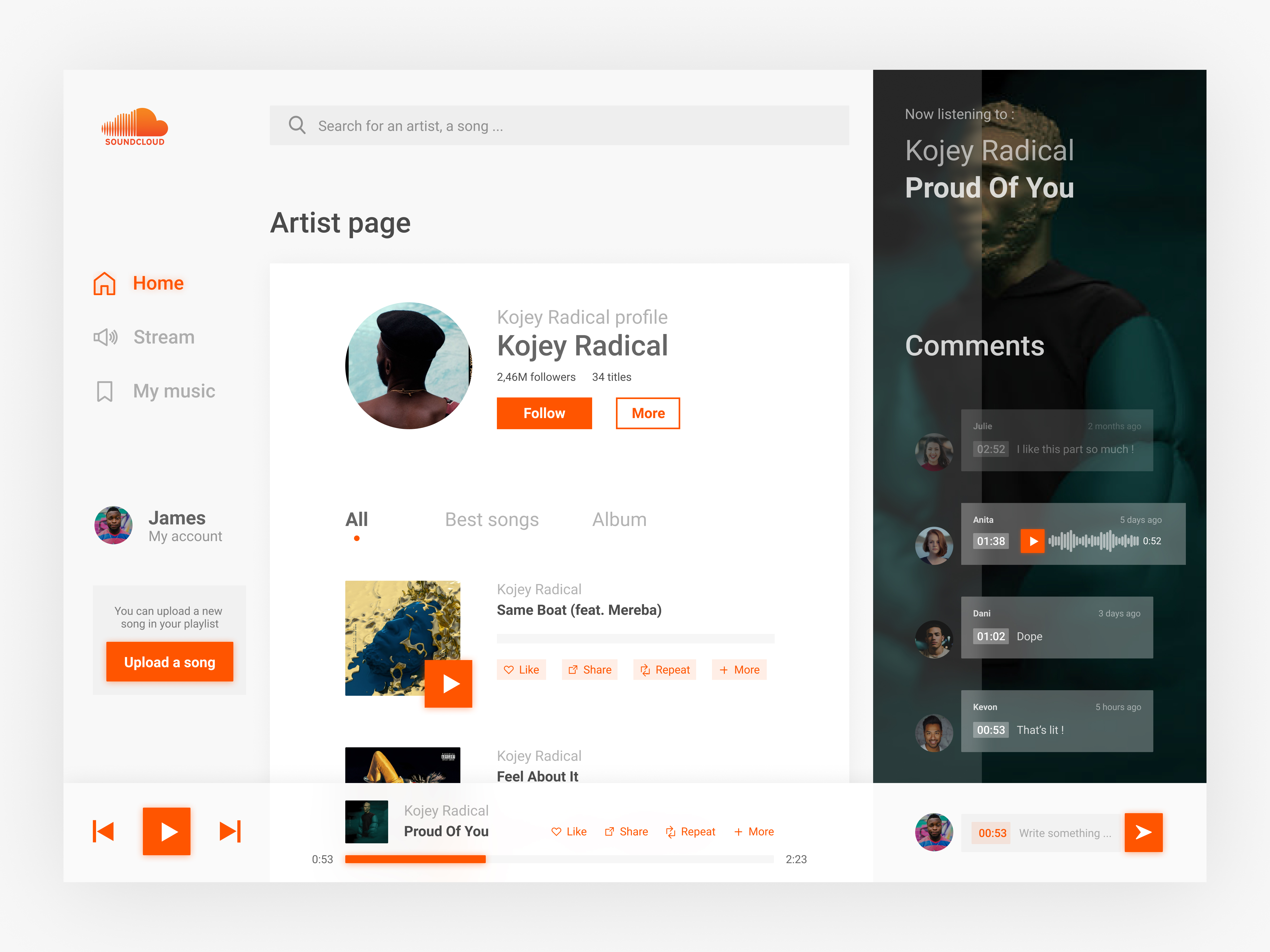 Soundcloud redesign